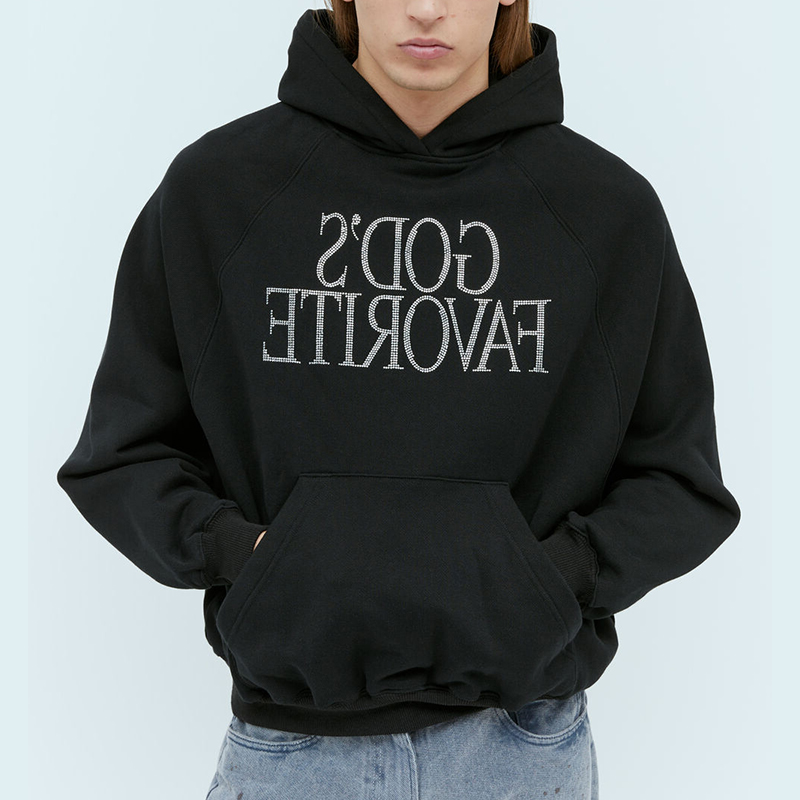 hongfeng custom rhinestone hoodie